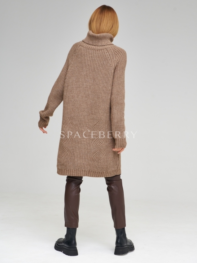 Женский вязаный свитер оверсайз, джемпер